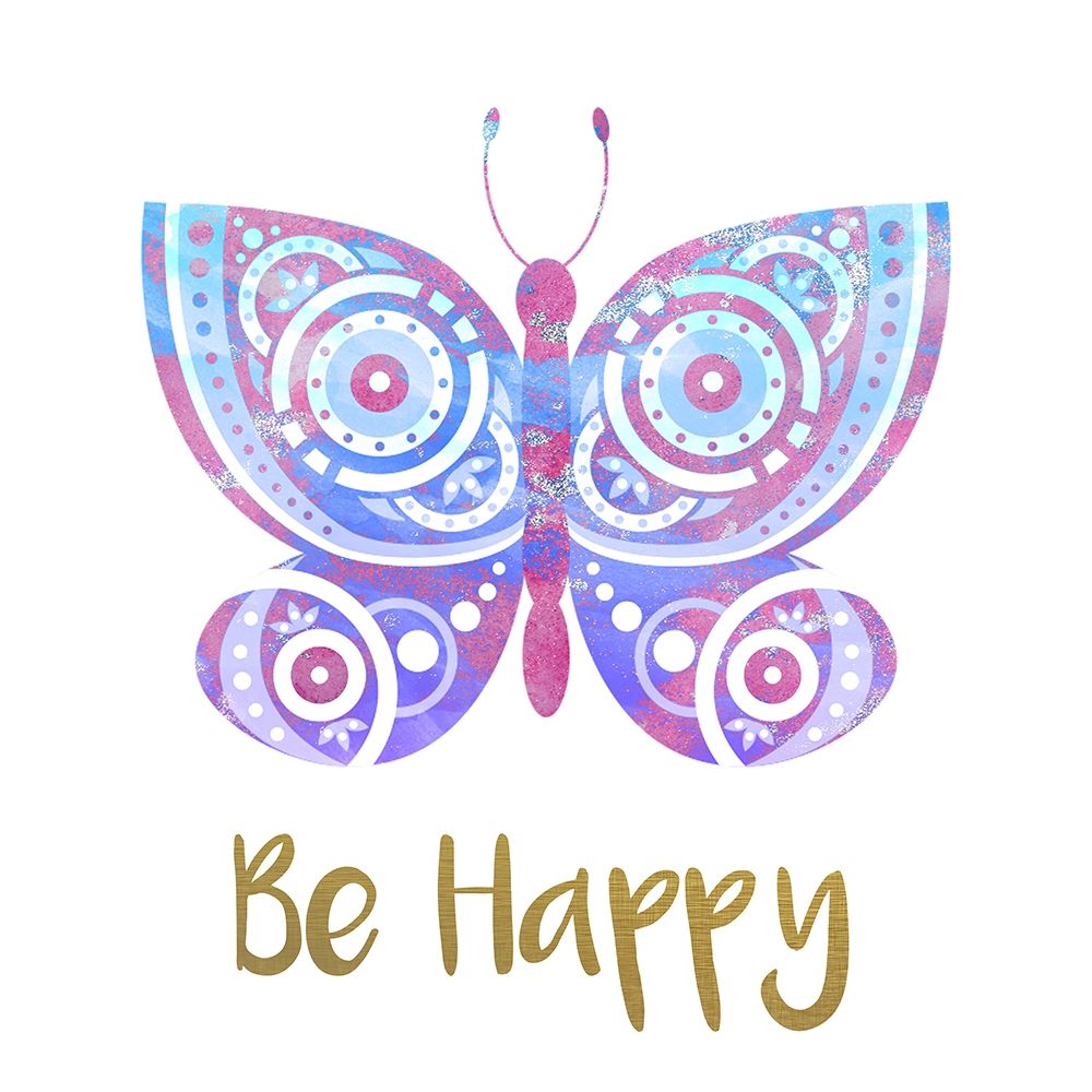 Be Happy Butterfly 1 art print by Kimberly Allen for $57.95 CAD