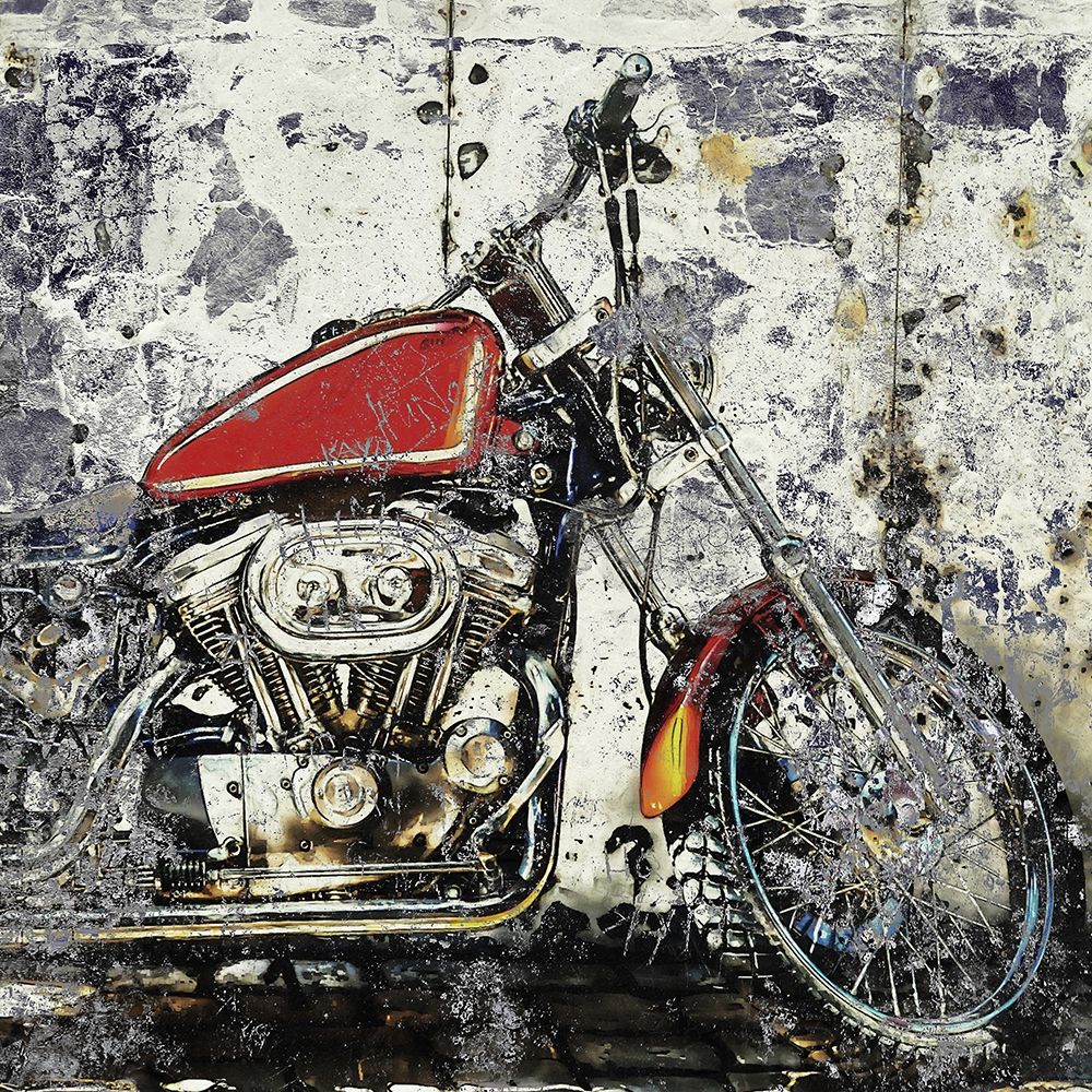 Grunge Bike 1 art print by Kimberly Allen for $57.95 CAD
