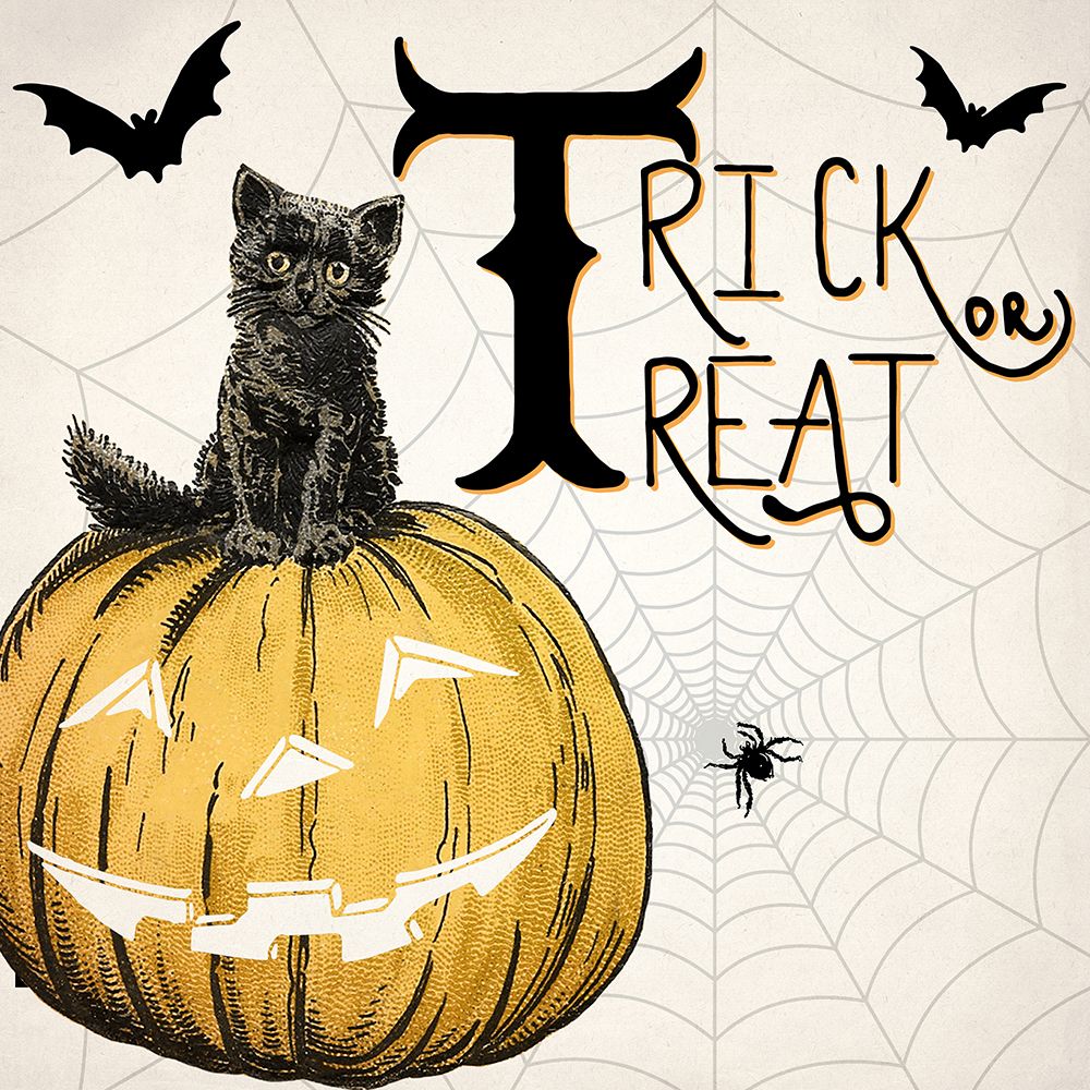 Trick or Treat Cat v2 art print by Kimberly Allen for $57.95 CAD