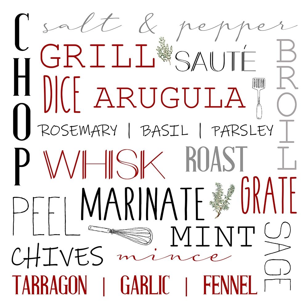 Chop Red art print by Kimberly Allen for $57.95 CAD
