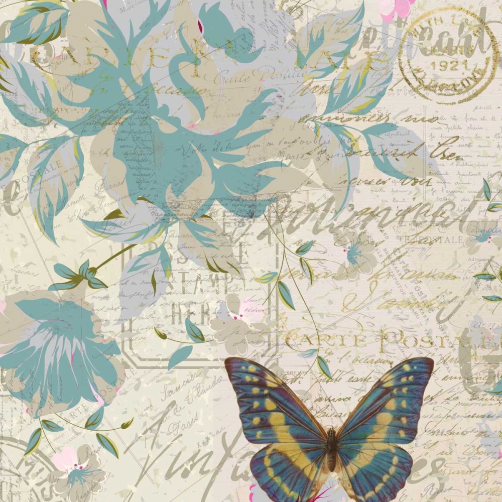 Carte Postal Floral 2 art print by Kimberly Allen for $57.95 CAD