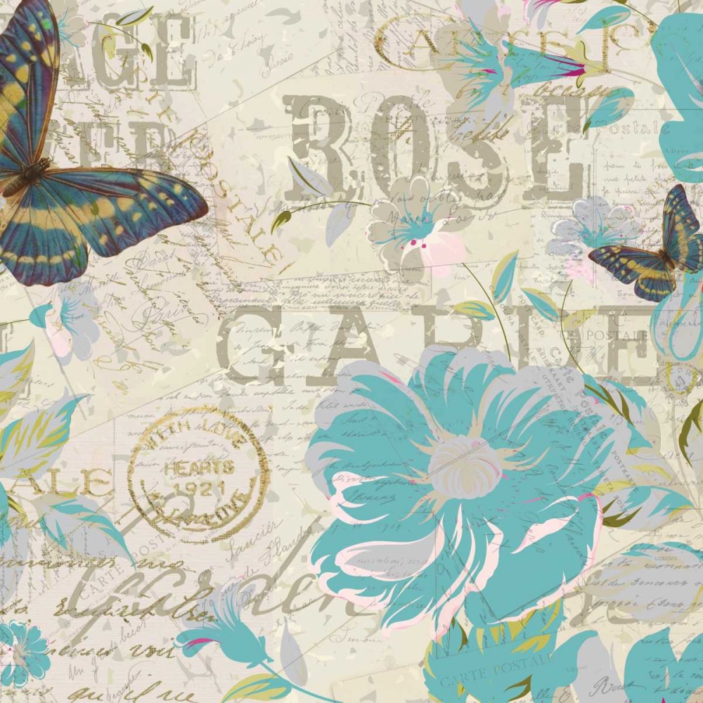 Carte Postal Floral 3 art print by Kimberly Allen for $57.95 CAD