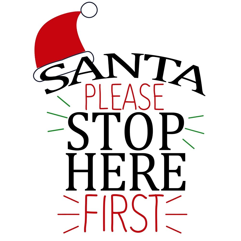 Santa Please Square art print by Kimberly Allen for $57.95 CAD