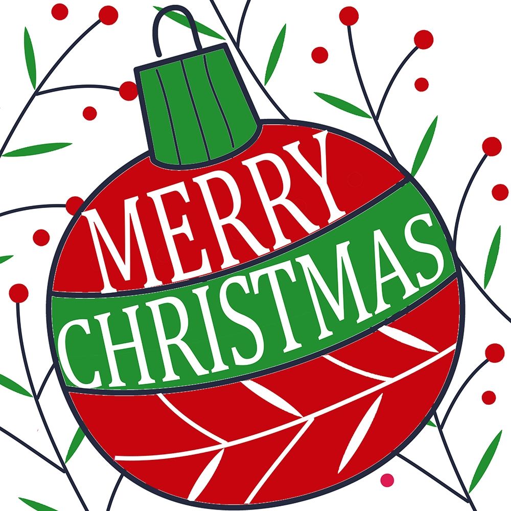 Merry Christmas Ornament art print by Kimberly Allen for $57.95 CAD