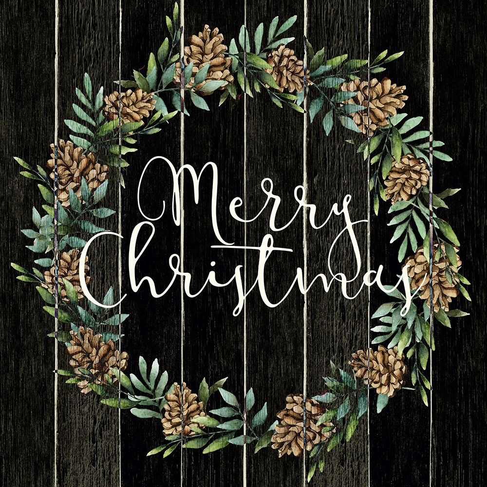 Merry Christmas Wreath art print by Kimberly Allen for $57.95 CAD