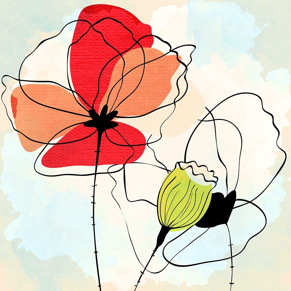 Poppy Square 1 art print by Kimberly Allen for $57.95 CAD
