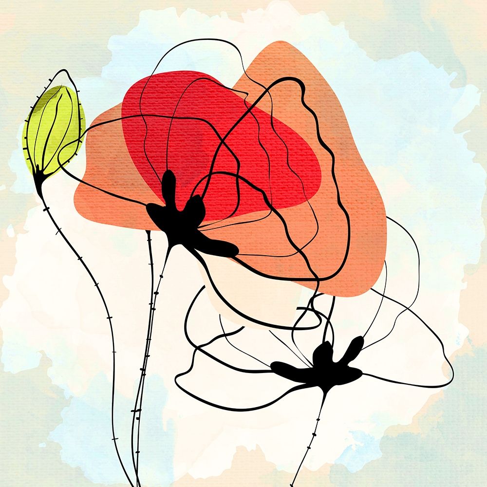 Poppy Square 3 art print by Kimberly Allen for $57.95 CAD