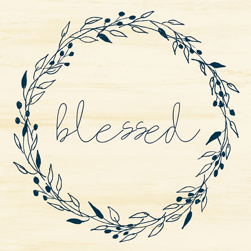 Blessed Square Wreath art print by Kimberly Allen for $57.95 CAD