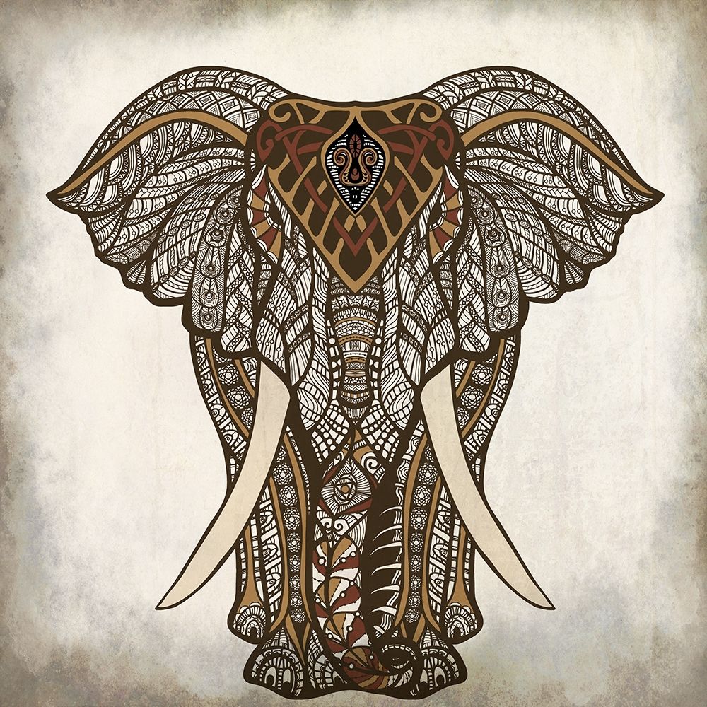 Mandala Elephant art print by Kimberly Allen for $57.95 CAD