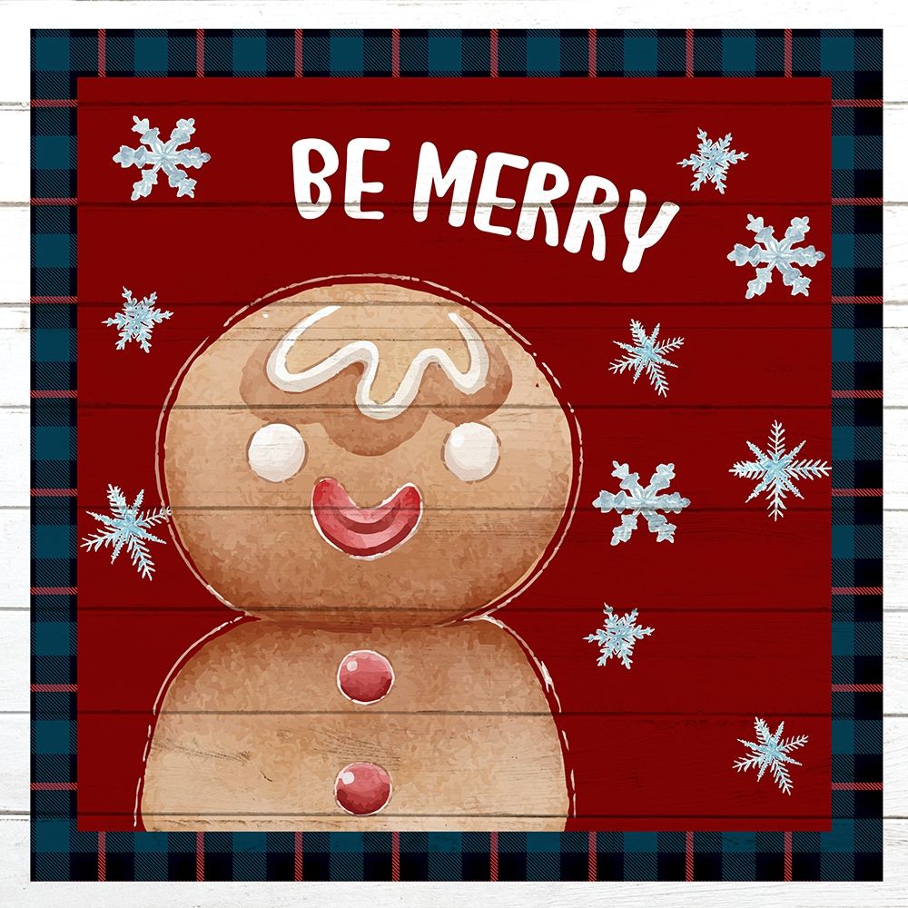 Be Merry Gingerbread Man art print by Kimberly Allen for $57.95 CAD