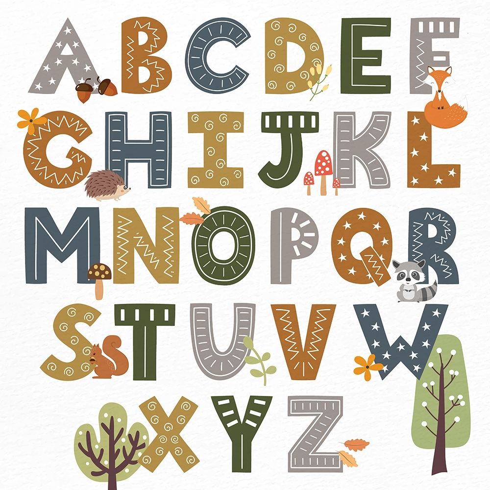 Woodland ABCs art print by Kimberly Allen for $57.95 CAD