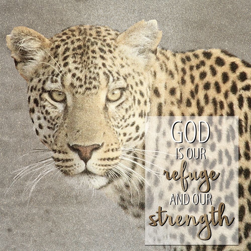 God Is Our Refuge Leopard art print by Kimberly Allen for $57.95 CAD