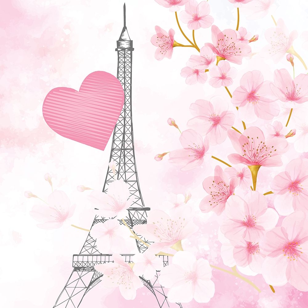 Cherry Blossom Paris 3 art print by Kimberly Allen for $57.95 CAD