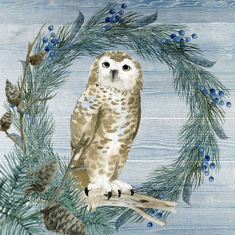 Winter Owl Blues 3 art print by Kimberly Allen for $57.95 CAD