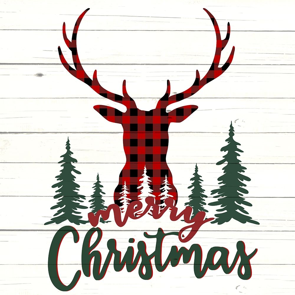 Merry Christmas Deer Forest art print by Kimberly Allen for $57.95 CAD
