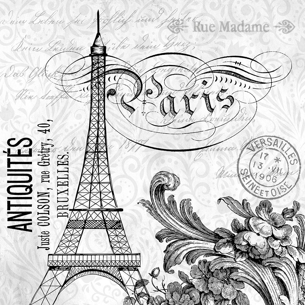 Paris Vintage 1 art print by Kimberly Allen for $57.95 CAD