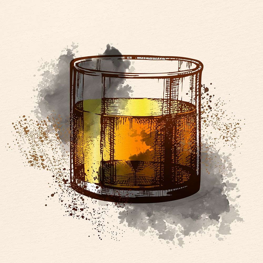 Whiskey Glass 1 art print by Kimberly Allen for $57.95 CAD
