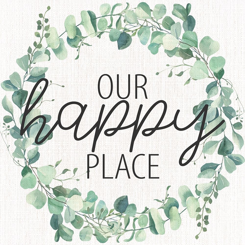Our Happy Place Wreath Square art print by Kimberly Allen for $57.95 CAD