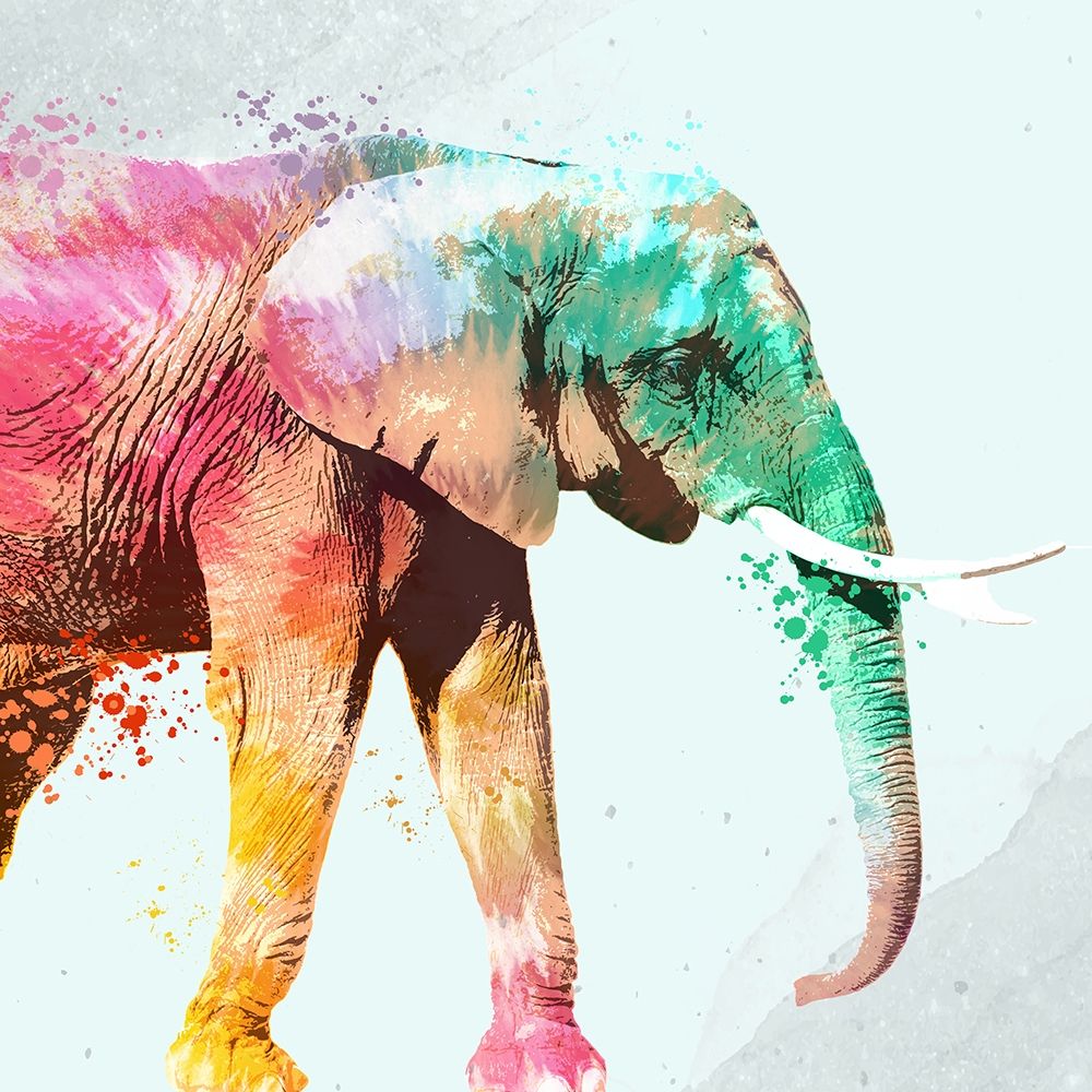 Tie Die Elephant 1 art print by Kimberly Allen for $57.95 CAD