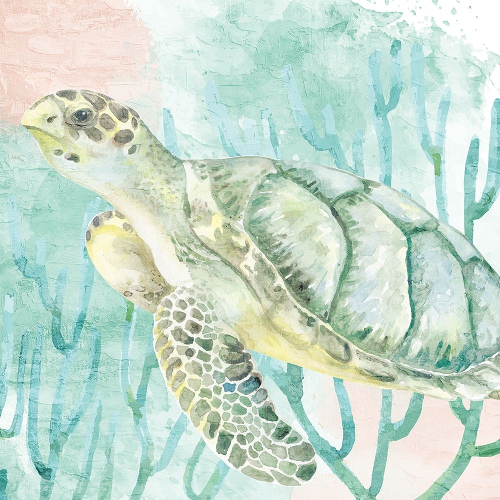 Sea Turtle Swim art print by Kimberly Allen for $57.95 CAD