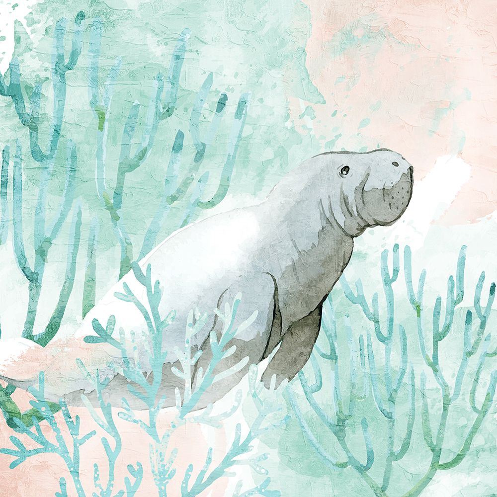 Manatee Swim art print by Kimberly Allen for $57.95 CAD
