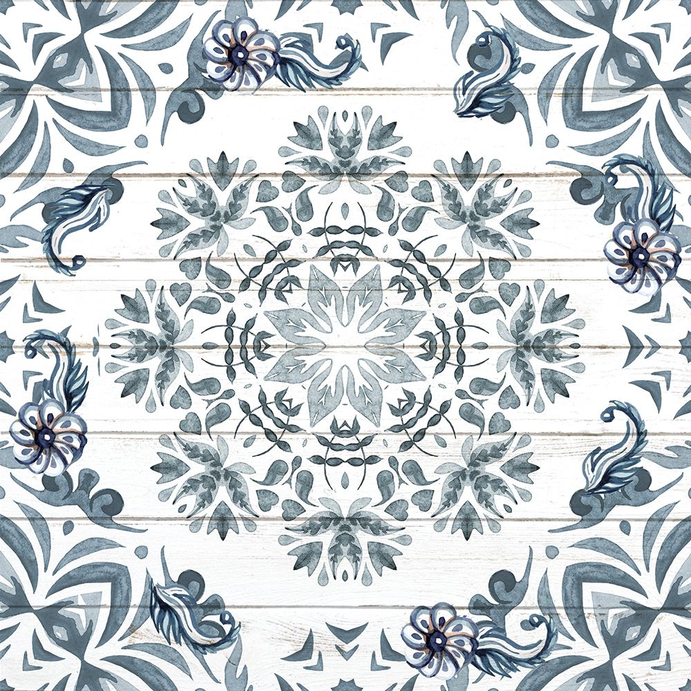 Blue Tiles 1 art print by Kimberly Allen for $57.95 CAD