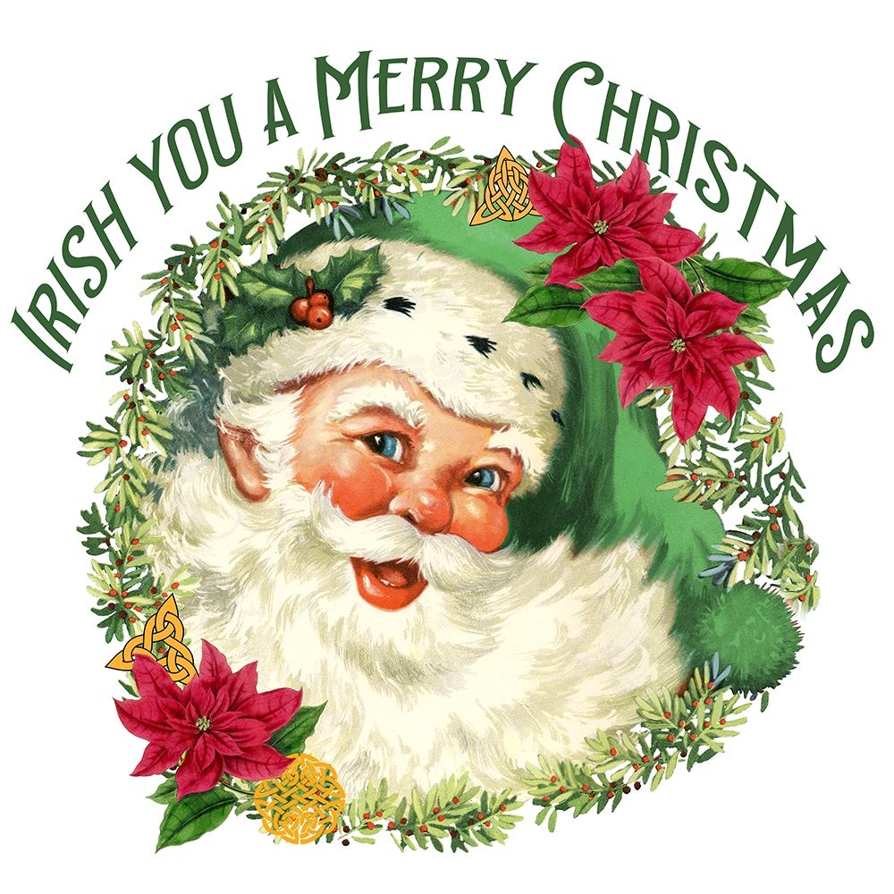 Green Santa Merry Christmas art print by Kimberly Allen for $57.95 CAD