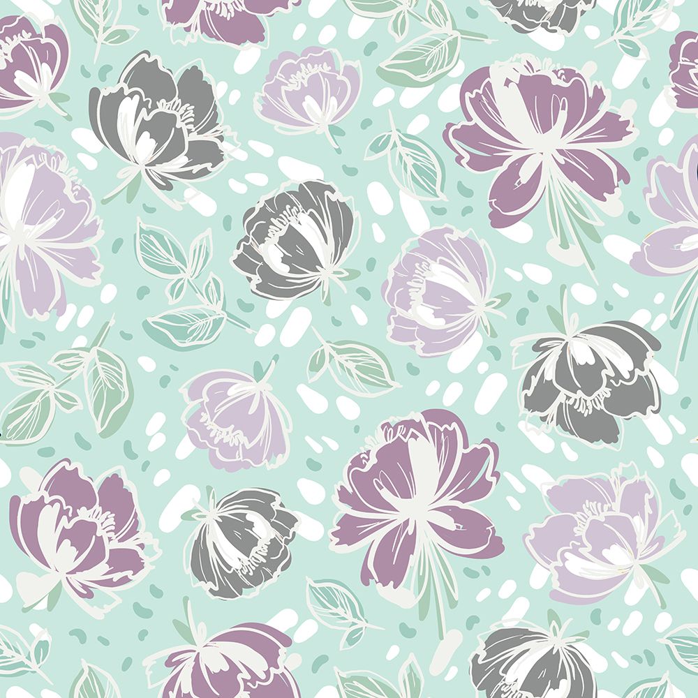 Lilac Florals Pattern art print by Kimberly Allen for $57.95 CAD