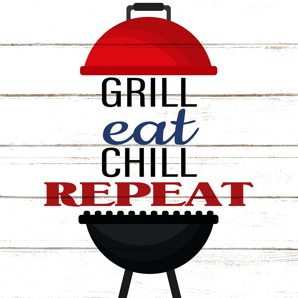 Grill Eat Chill art print by Kimberly Allen for $57.95 CAD