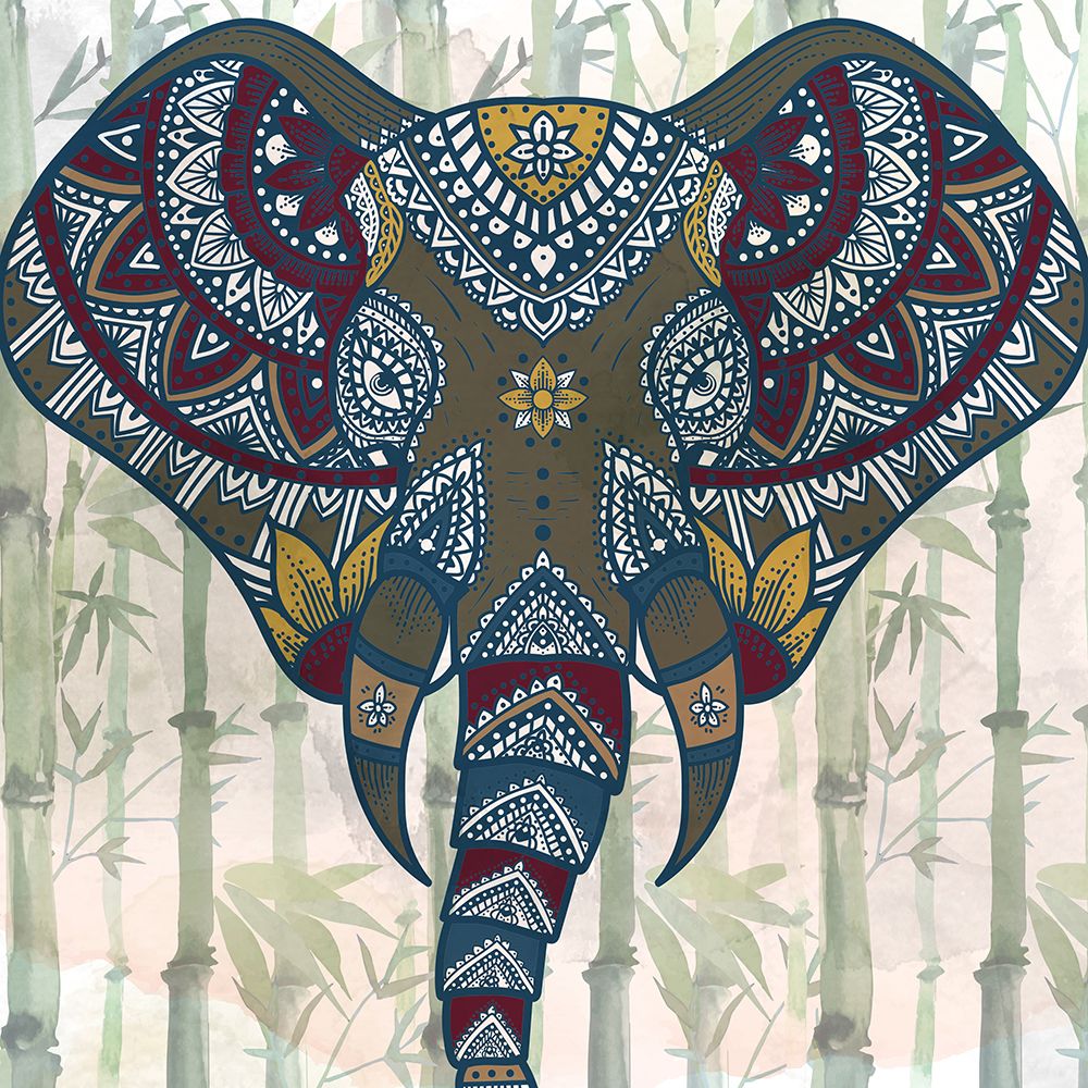 Watercolor Mandala Elephant art print by Kimberly Allen for $57.95 CAD