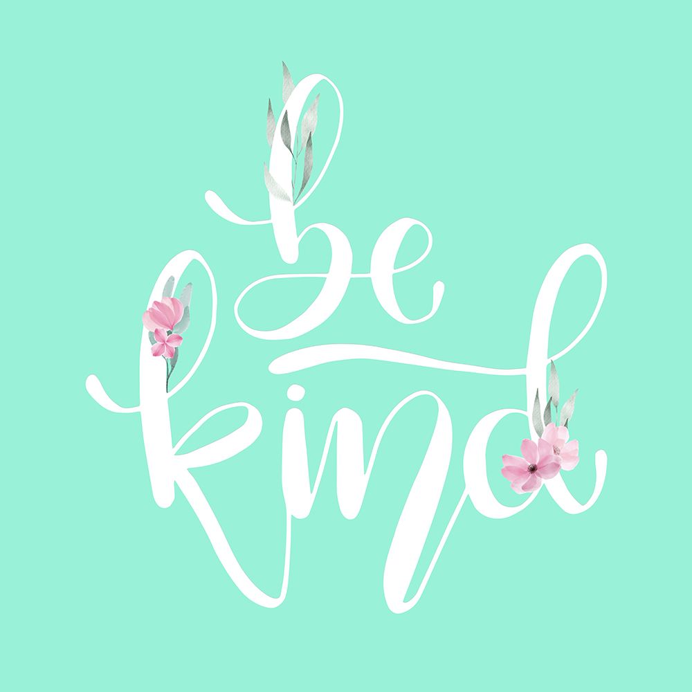 Be Kind Mint Floral art print by Kimberly Allen for $57.95 CAD