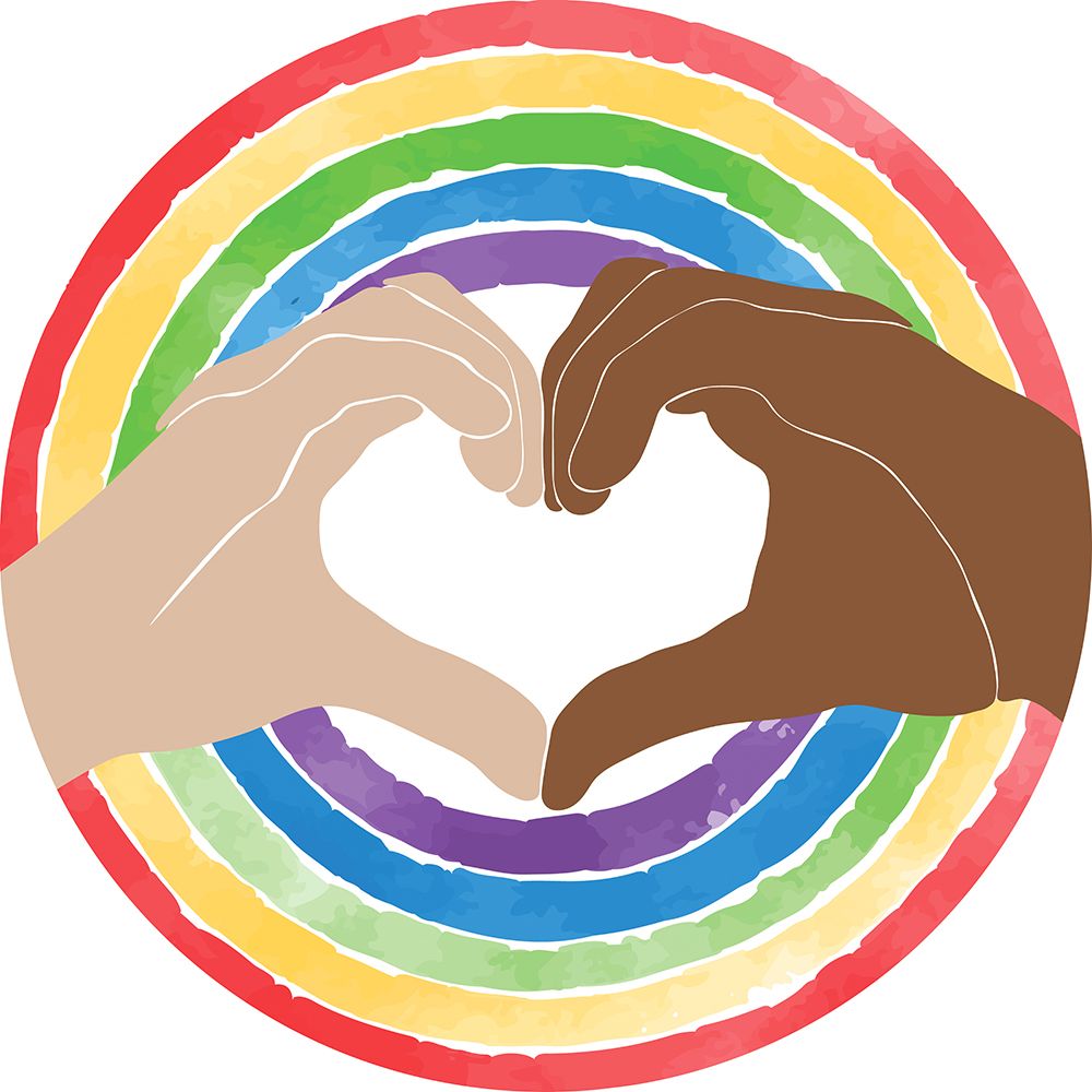 Rainbow Heart art print by Kimberly Allen for $57.95 CAD