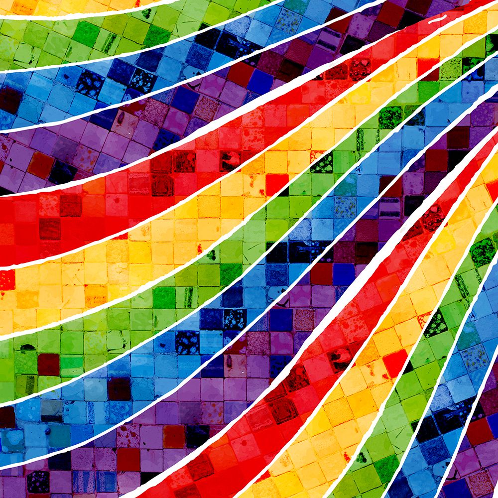 Vintage Tile Rainbow art print by Kimberly Allen for $57.95 CAD