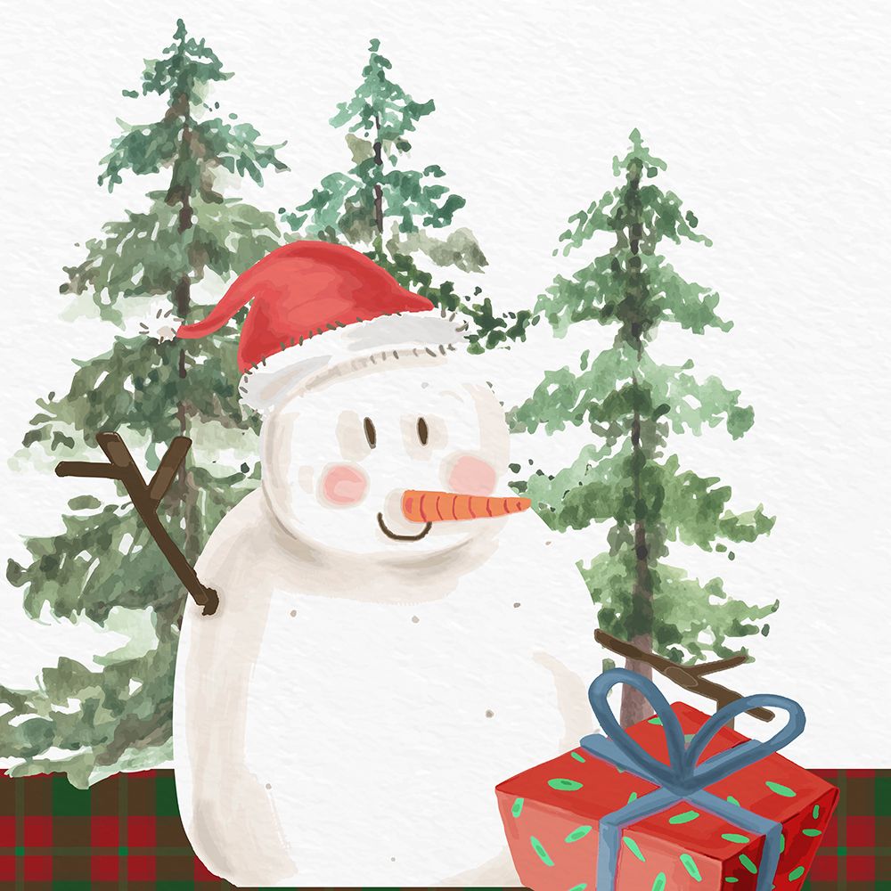 Christmas Snowman art print by Kimberly Allen for $57.95 CAD