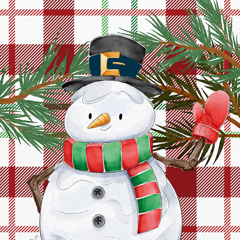 Snowman Plaid 2 art print by Kimberly Allen for $57.95 CAD