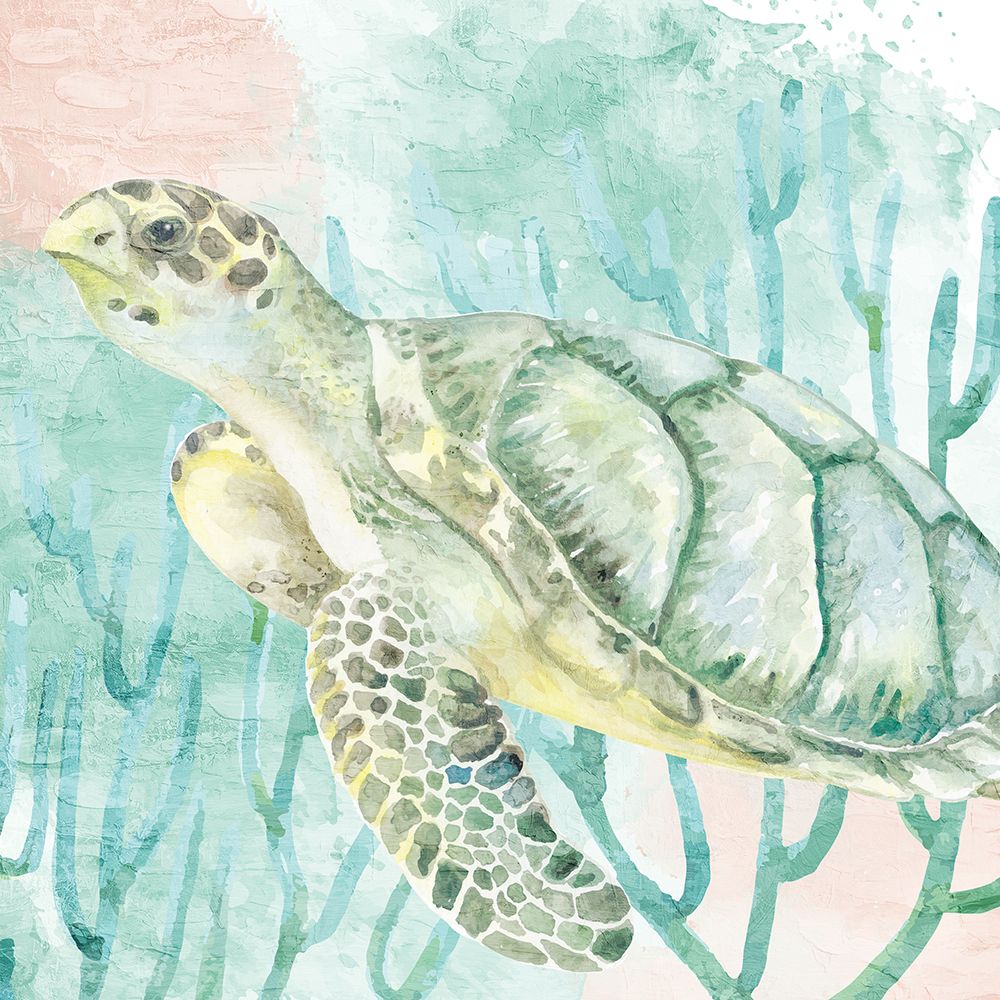 Sea Turtle Swim art print by Kimberly Allen for $57.95 CAD