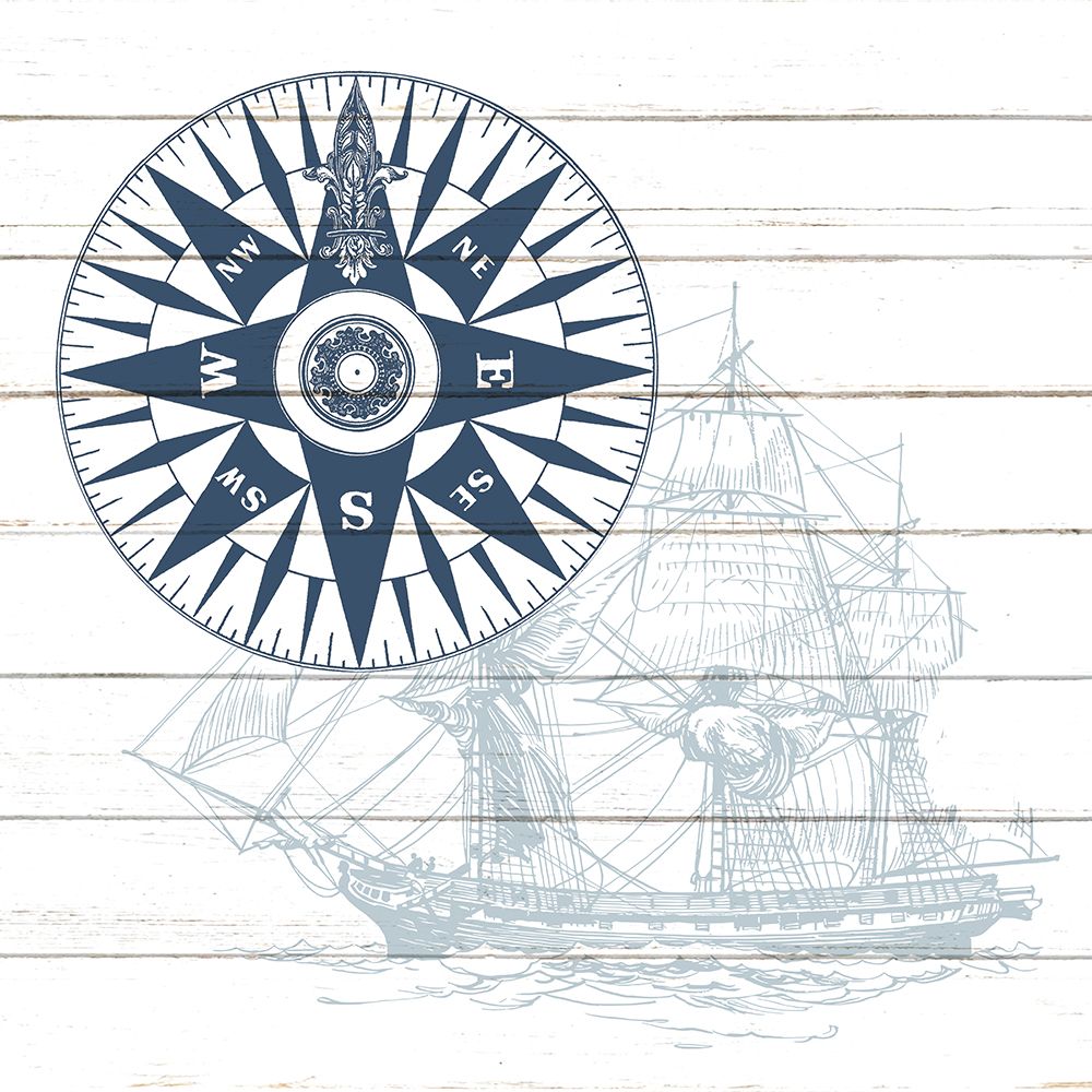 Ships Compass art print by Kimberly Allen for $57.95 CAD