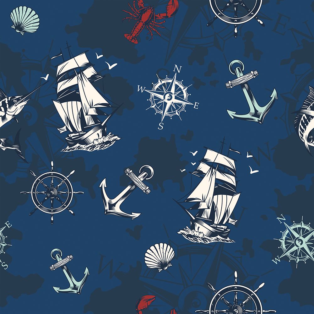 Nautical Pattern art print by Kimberly Allen for $57.95 CAD