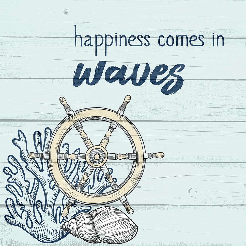 Happiness Comes in Waves art print by Kimberly Allen for $57.95 CAD