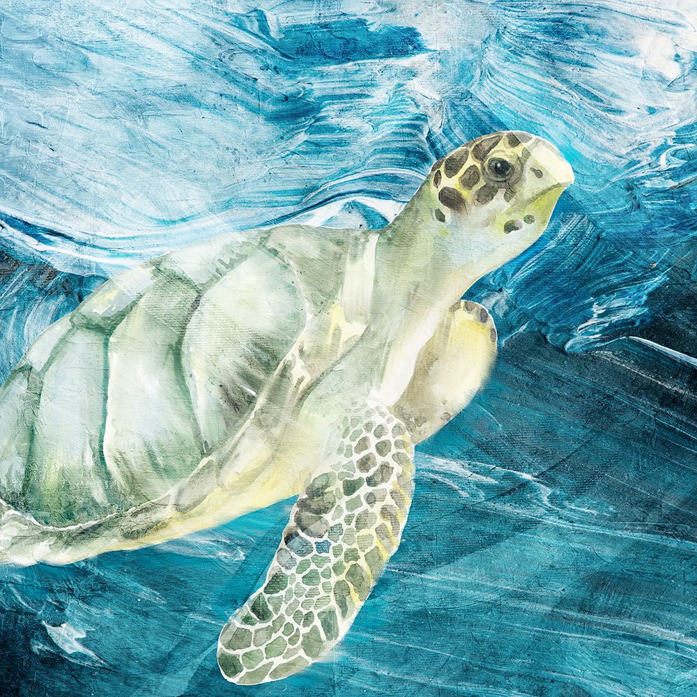 Sea Turtle Blues art print by Kimberly Allen for $57.95 CAD