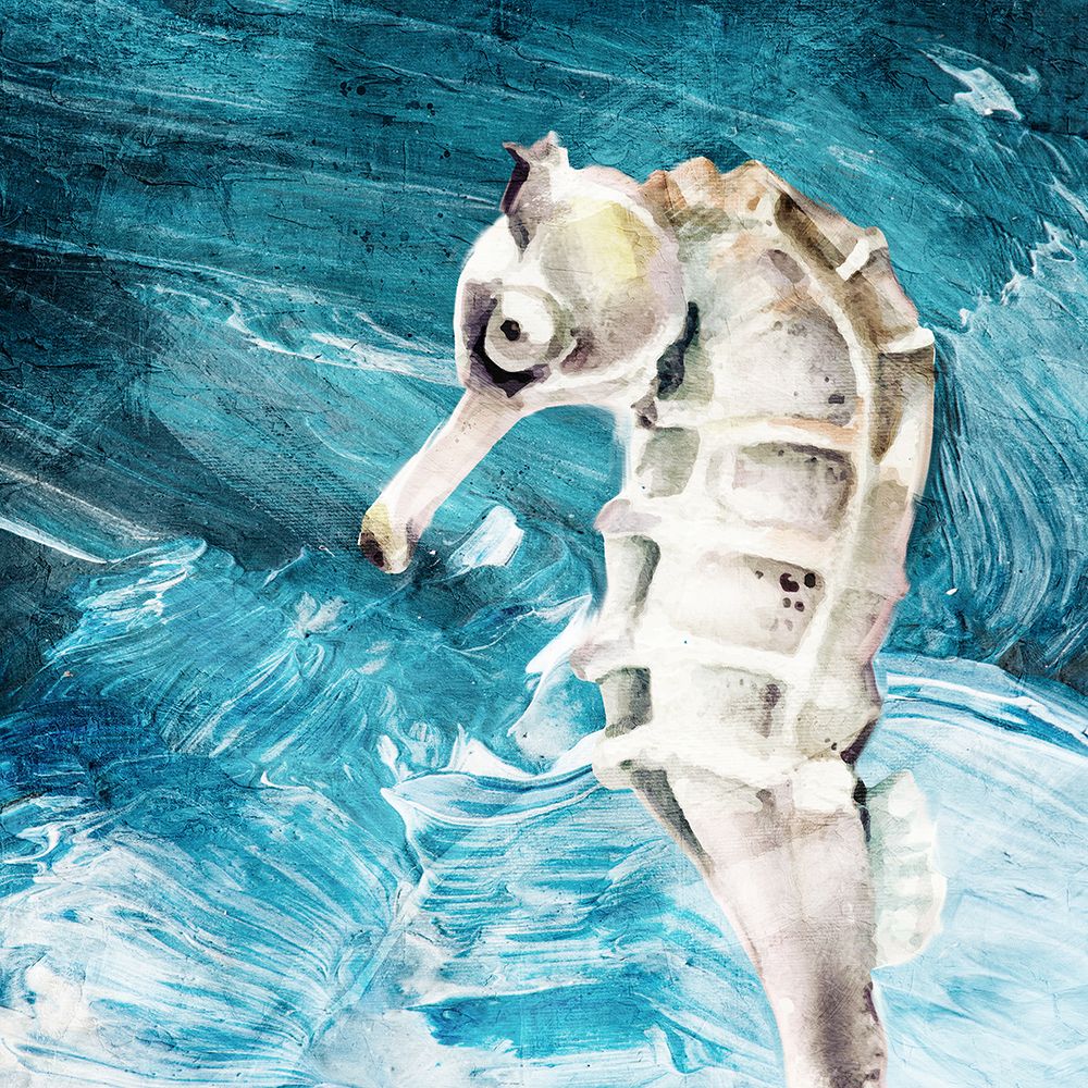 Seahorse Swimming art print by Kimberly Allen for $57.95 CAD