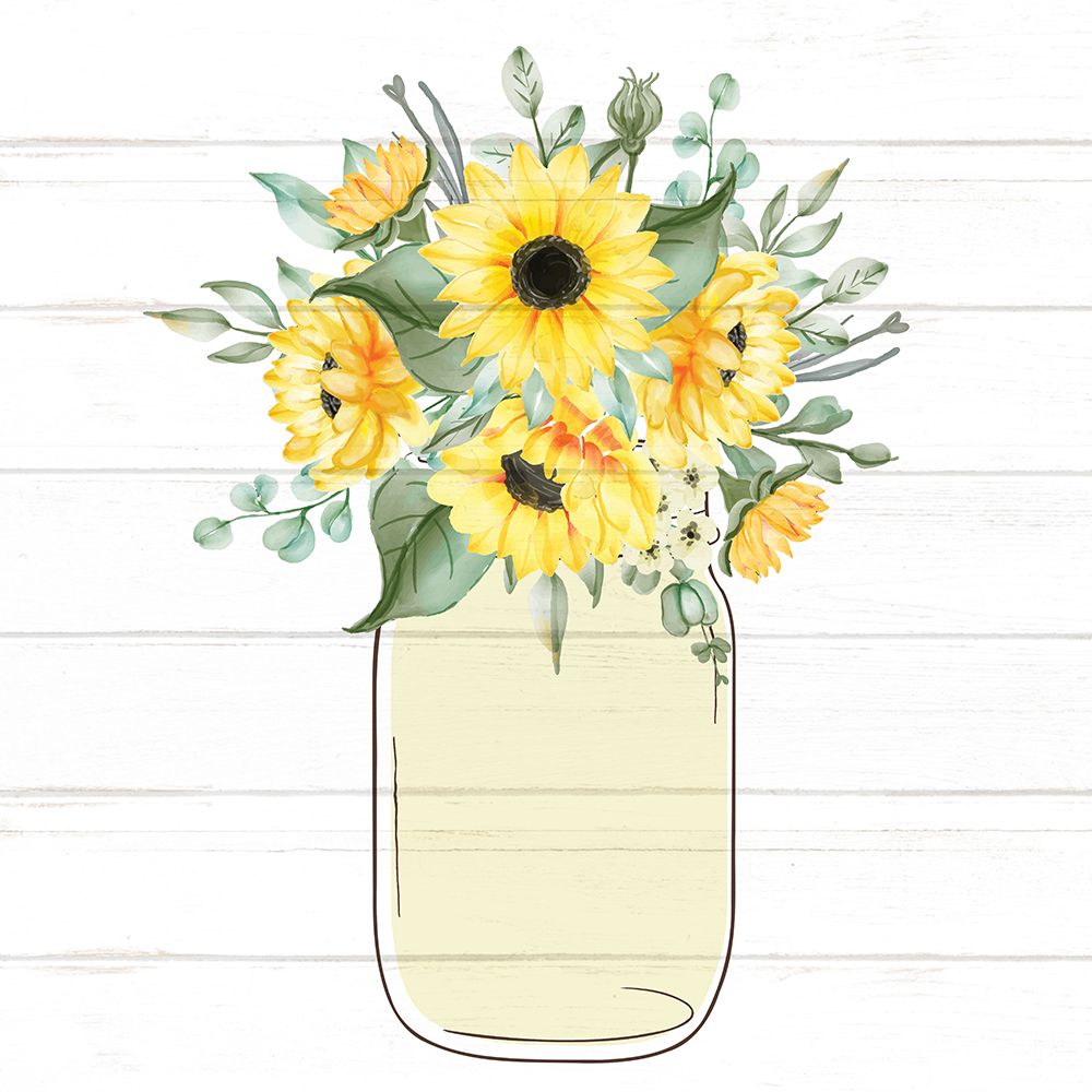 Mason Jar Floral 12 art print by Kimberly Allen for $57.95 CAD