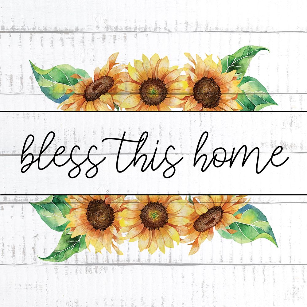 Bless This Home Sunflowers art print by Kimberly Allen for $57.95 CAD