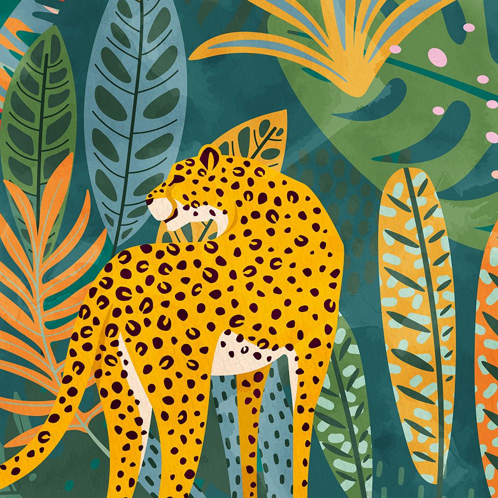 Palm Leopard 1 art print by Kimberly Allen for $57.95 CAD