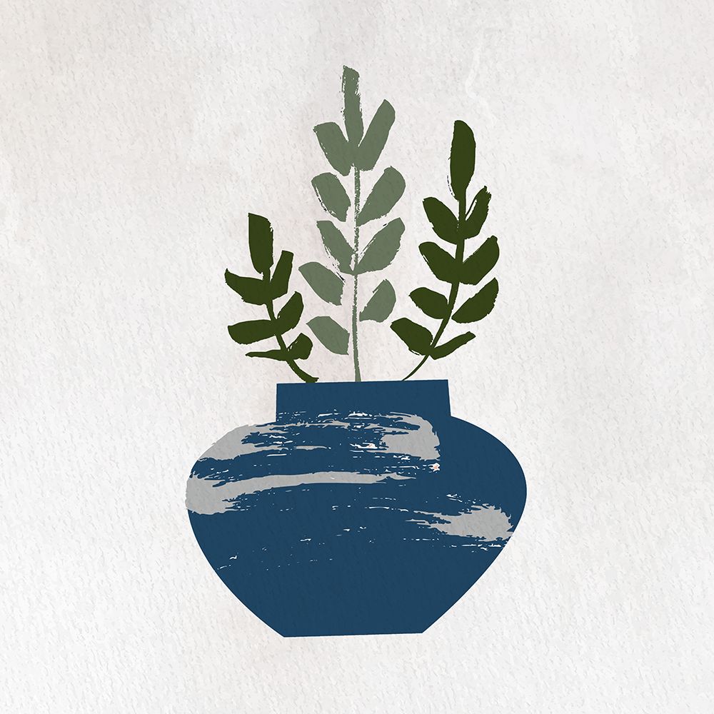 Blue Pots 2 art print by Kimberly Allen for $57.95 CAD