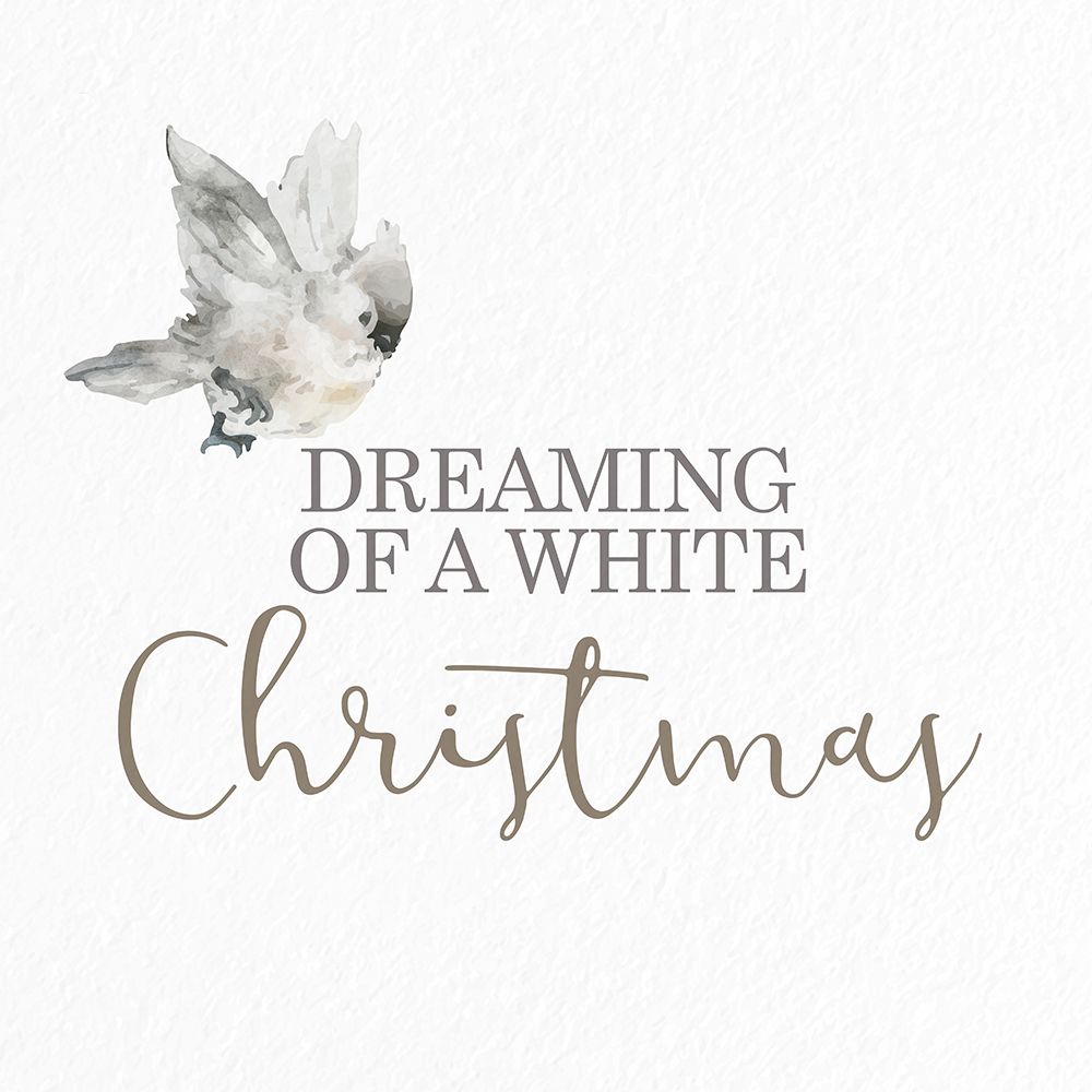 Dreaming Of A White Christmas Bird art print by Kimberly Allen for $57.95 CAD