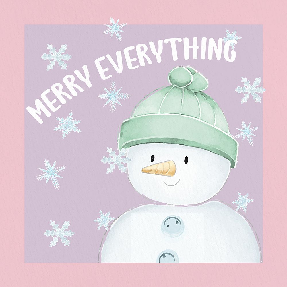Merry Everything Snowman art print by Kimberly Allen for $57.95 CAD