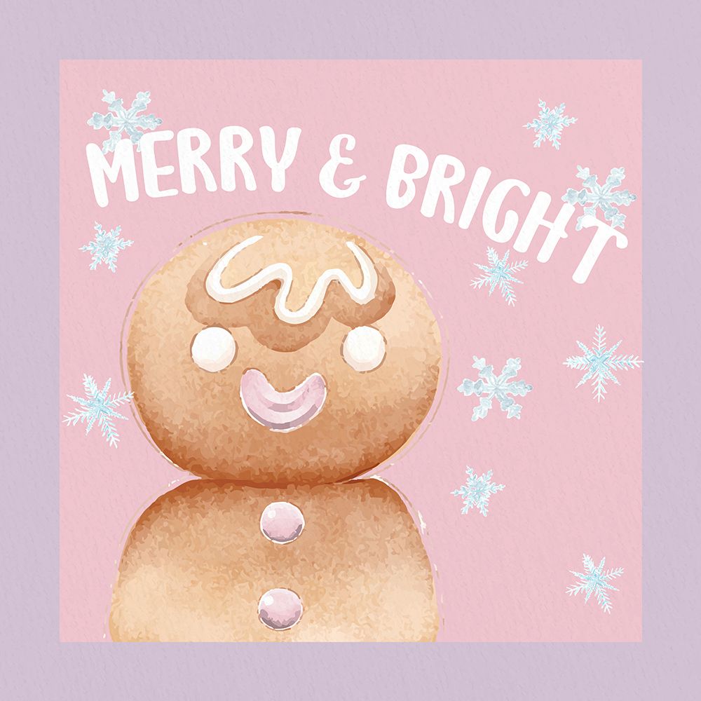 Gingerbread Man Merry And Bright art print by Kimberly Allen for $57.95 CAD