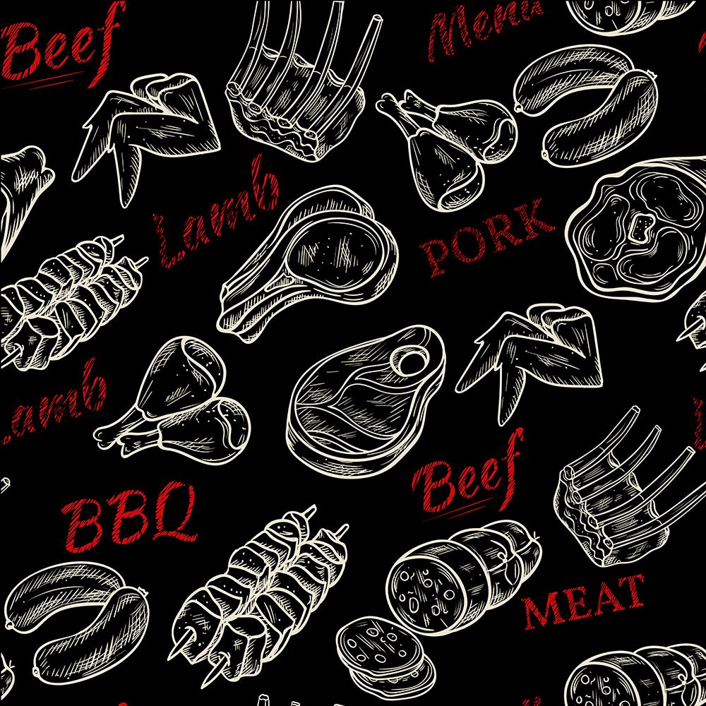 BBQ Pattern art print by Kimberly Allen for $57.95 CAD