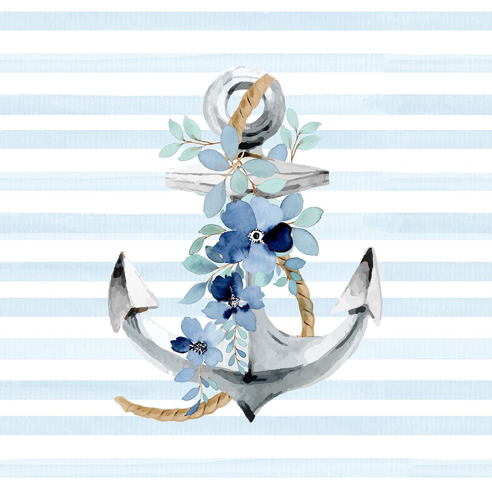 Floral Anchor art print by Kimberly Allen for $57.95 CAD